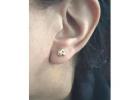 Dainty 10K Yellow Gold Knot Stud Earrings – Mini Elegant Earrings for Ladies, Children & Brides