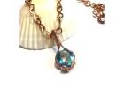 Copper Wire Wrap Rainbow Mystic Quartz Pendant